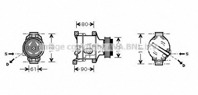 AVA QUALITY COOLING ftk103 -  Компрессор, кондиционер